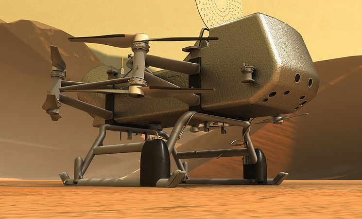 A drone on a desert

Description automatically generated