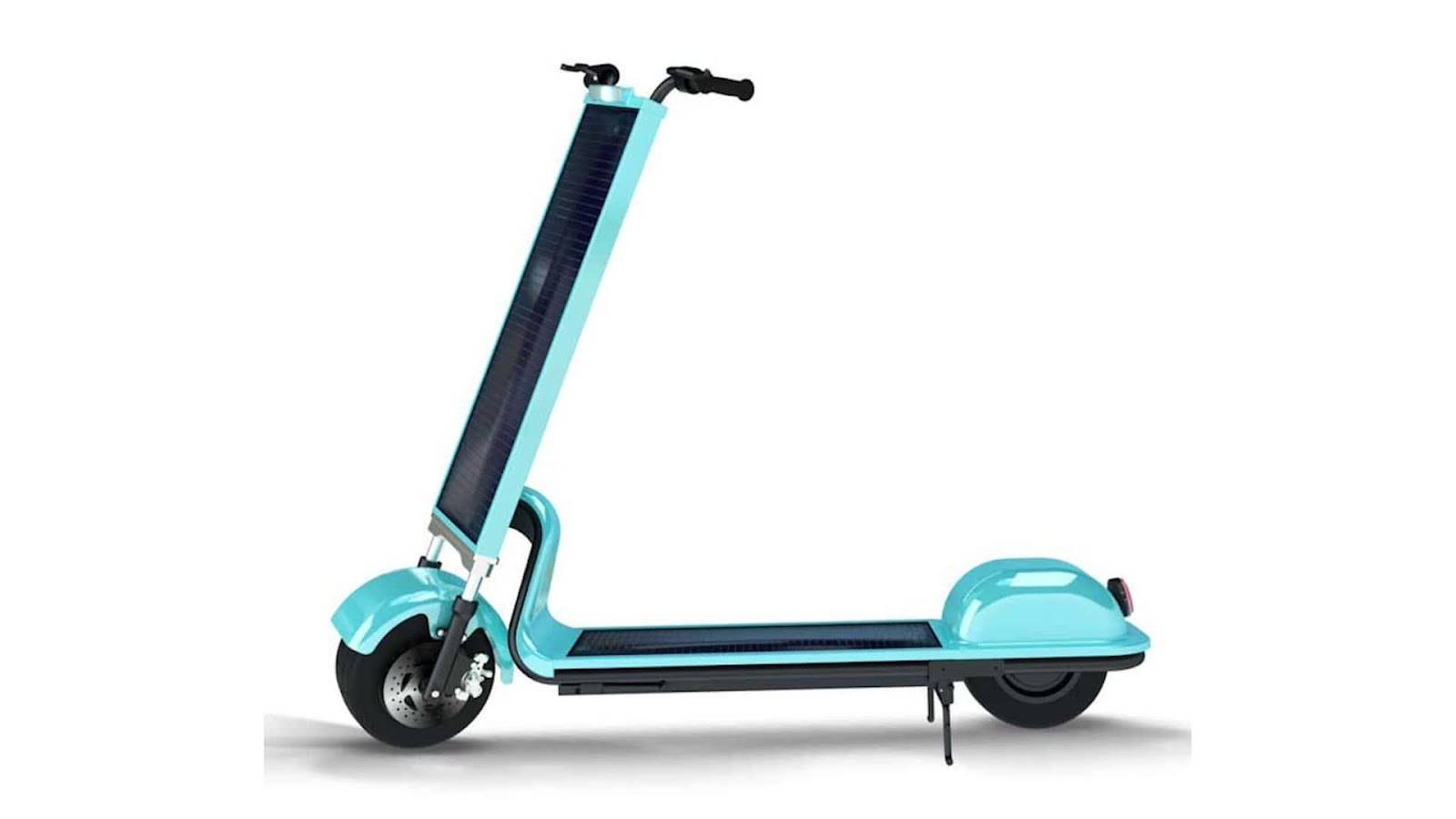 A blue scooter with a long handle

Description automatically generated
